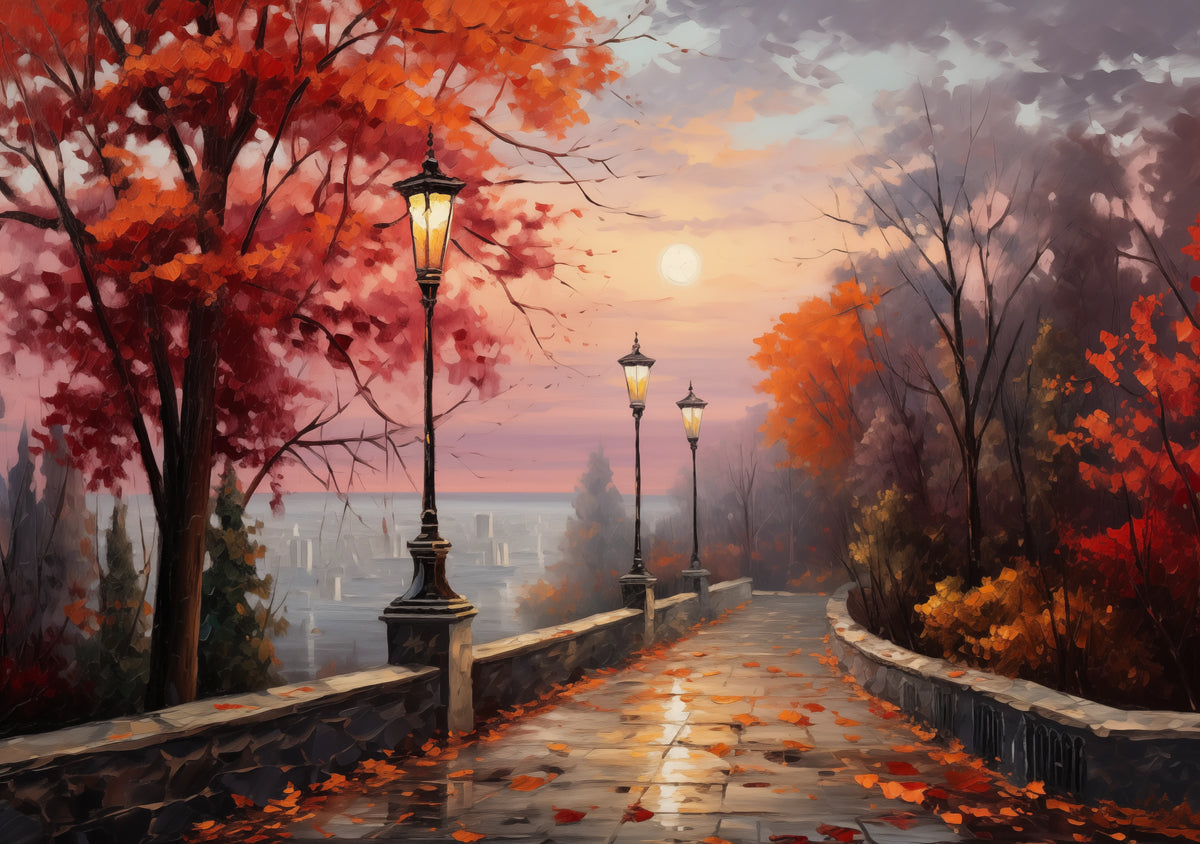 1000 Pieces Jigsaw Puzzle Autumn Street