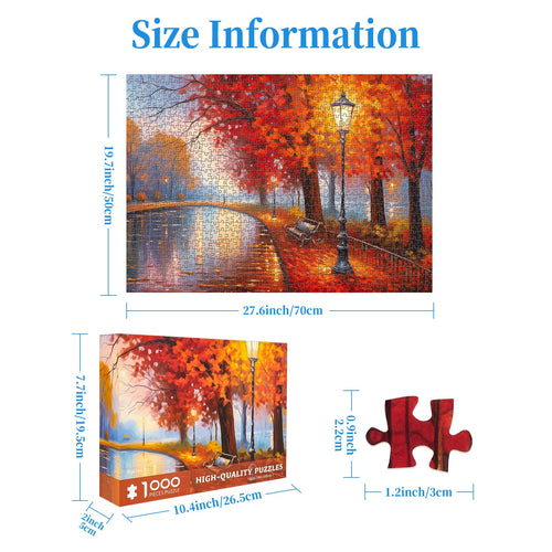 Autumn Park-Themed Jigsaw Puzzle — 1000 Pieces (70 x 50 cm)
