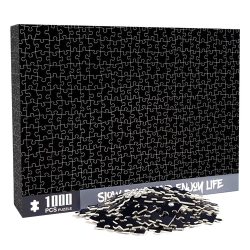 Pure Black Jigsaw Puzzle | All-Black Puzzle (1000 Pieces) 70 x 50 cm | "Hell-Level" Extreme Difficulty Puzzle