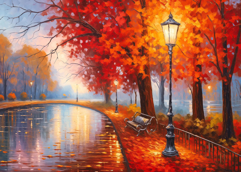 Autumn Park-Themed Jigsaw Puzzle — 1000 Pieces (70 x 50 cm)
