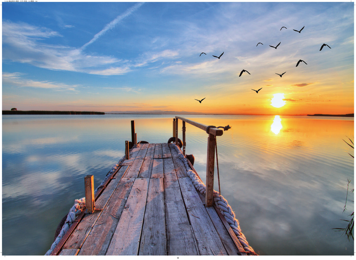 Sunrise at the seaside pier