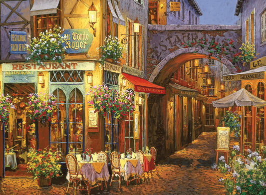 Street scene in a European town